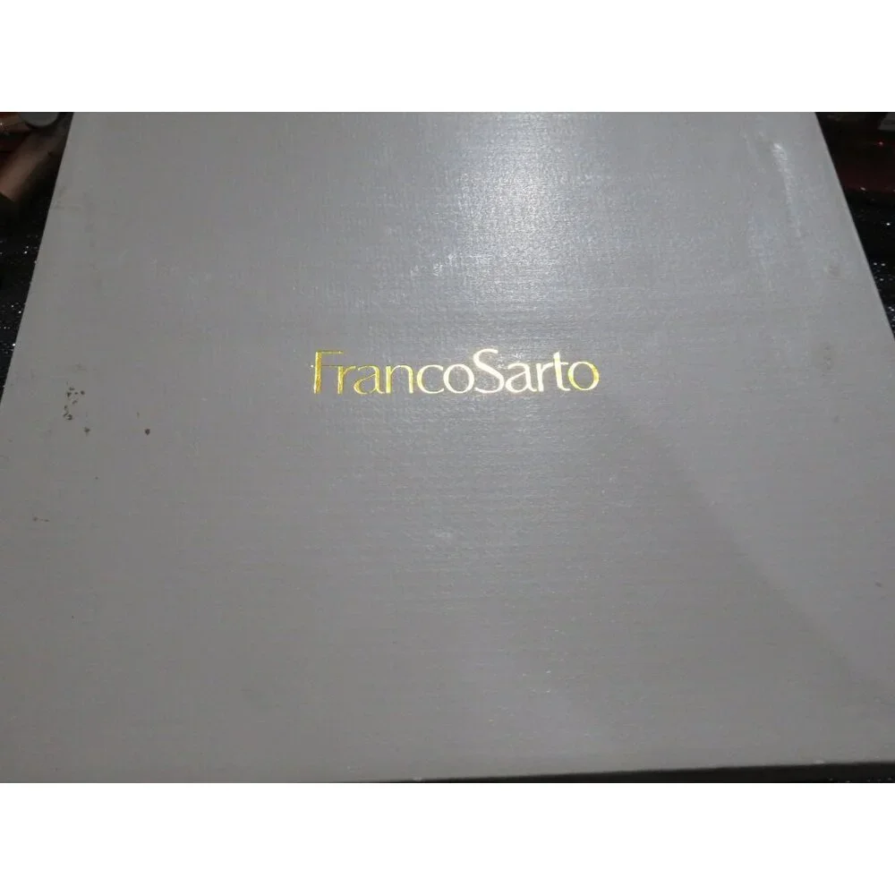 Franco Sarto Takara Tan Espadrille Leather Upper Platform Wedge Sandal sz 8.5